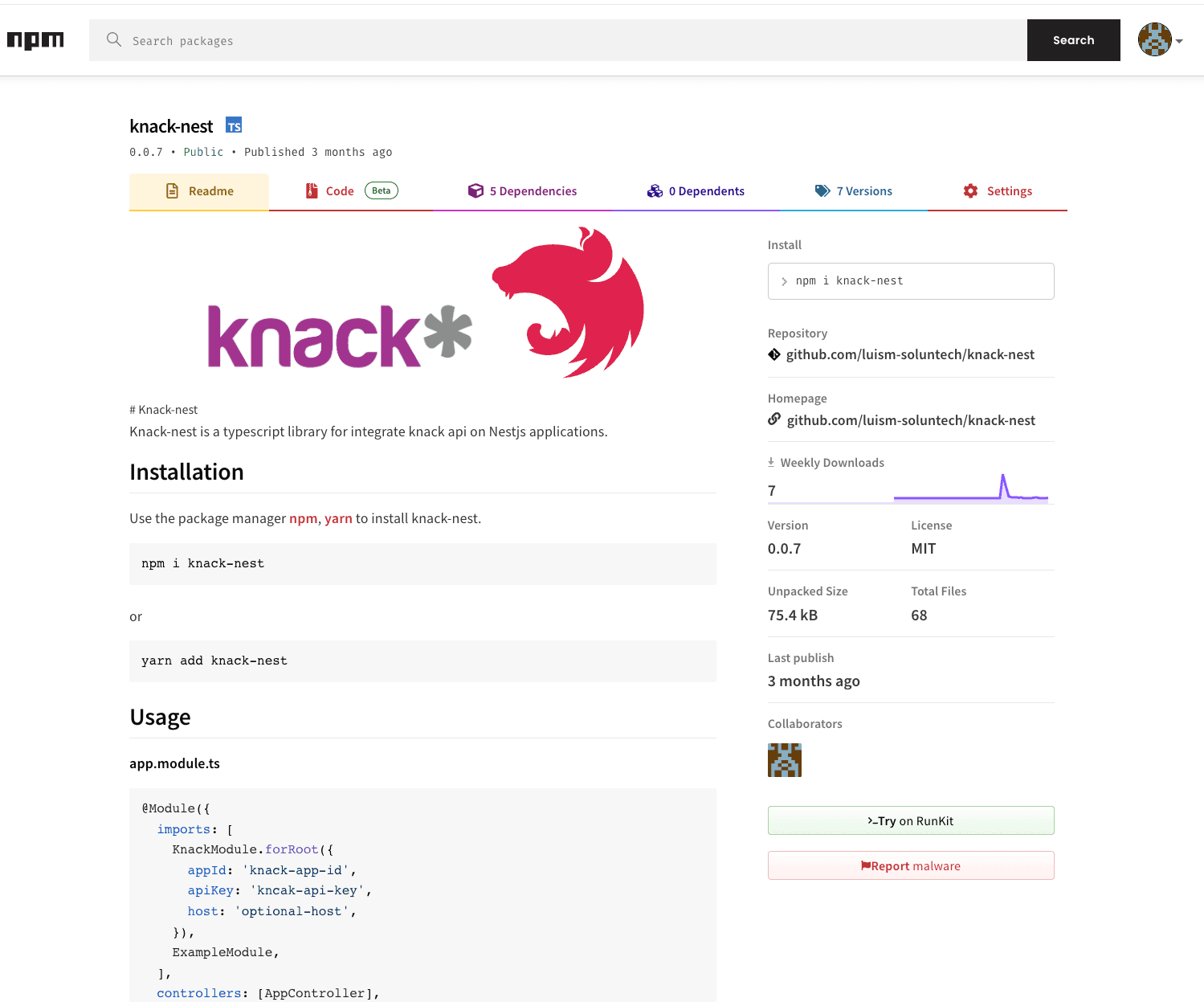 Knack-Nest Library